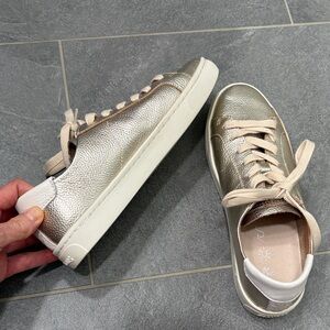 Soludos Metallic Silver Sneakers